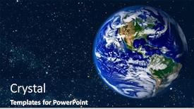  Presentation with moon - Slide deck having view-of-the-earth background and a navy blue colored foreground