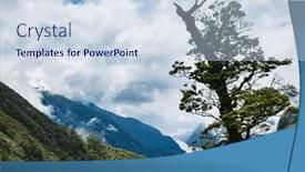  Presentation with mountain view - Theme having view-of-the-fiordland-national background and a sky blue colored foreground
