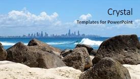  Presentation with gold - Beautiful presentation theme featuring view of the gold coast backdrop and a light blue colored foreground