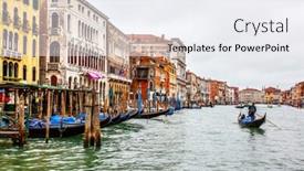  Presentation with canal - Colorful slide set enhanced with view-of-the-grand-canal backdrop and a sky blue colored foreground