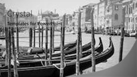  Presentation with old photographs black and white - Beautiful presentation theme featuring view-of-the-grand-canal backdrop and a light gray colored foreground