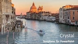  Presentation with canal - PPT layouts consisting of view-of-the-grand-canal background and a gray colored foreground