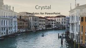  Presentation with canal - Colorful presentation design enhanced with view-of-the-grand-canal backdrop and a soft green colored foreground