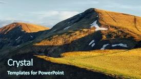  Presentation with mountain view california - Cool new PPT theme with view of the grassy hills backdrop and a wine colored foreground