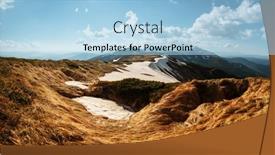  Presentation with orange - PPT theme featuring view-of-the-grassy-hills background and a light blue colored foreground