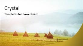  Presentation with green hills - Cool new presentation design with view of the green hills which glowing by sunlight dramatic scene and picturesque picture location place carpathian ukraine europe beauty world soft filter vintage style instagram toning effect backdrop and a white colored foreground