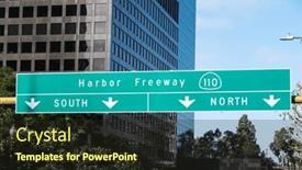  Presentation with downtown los angeles - PPT layouts having view-of-the-harbor-110 background and a wine colored foreground