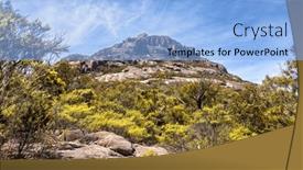  Presentation with mountain view - Theme having view-of-the-hazards background and a light blue colored foreground