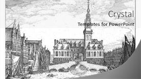  Presentation with stock exchange - Presentation theme having view-of-the-hendrik-de background and a white colored foreground