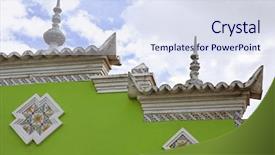  Presentation with city - Cool new presentation with view-of-the-historic-center backdrop and a sky blue colored foreground