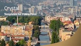  Presentation with bosnia - PPT theme having view-of-the-historic-centre background and a gray colored foreground
