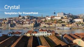  Presentation with view of rotterdam city - Presentation design consisting of view of the historic city background and a  colored foreground