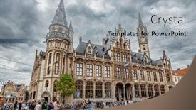  Presentation with city - Theme enhanced with view-of-the-historic-city background and a light gray colored foreground