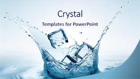  Presentation with ice - Slides consisting of view of the ice cubes background and a sky blue colored foreground