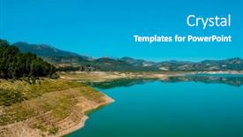  Presentation with spain - Presentation theme with view-of-the-iznajar-reservoir background and a light gray colored foreground