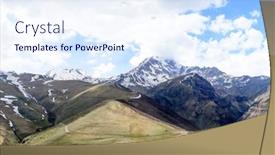  Presentation with mountain view - PPT layouts enhanced with view-of-the-kazbek-mountain background and a sky blue colored foreground