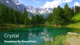  Presentation with mountain lake - Slides with view-of-the-lake-lago background and a ocean colored foreground