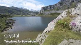  Presentation with national - PPT theme consisting of view-of-the-lakes background and a violet colored foreground