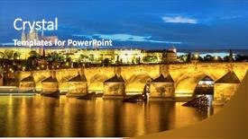  Presentation with view of kerak castle crusader - PPT theme enhanced with view of the lesser bridge background and a teal colored foreground