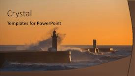  Presentation with lighthouse - Slide deck having view-of-the-lighthouse background and a yellow colored foreground