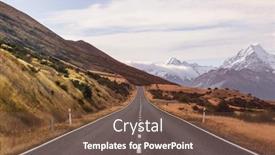  Presentation with new zealand - Presentation theme with view-of-the-majestic-aoraki background and a tawny brown colored foreground