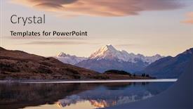  Presentation with new zealand - Colorful PPT theme enhanced with view-of-the-majestic-aoraki backdrop and a soft green colored foreground