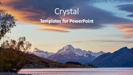  Presentation with new zealand - Presentation theme featuring view-of-the-majestic-aoraki background and a ocean colored foreground