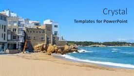  Presentation with beach - Cool new presentation with view-of-the-malaespina-beach backdrop and a light blue colored foreground