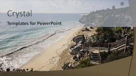  Presentation with archaeological - Presentation theme with view of the mayan archaeological site of tulum background and a light gray colored foreground