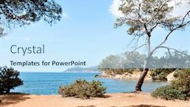  Presentation with mediterranean - PPT layouts with view-of-the-mediterranean-sea background and a sky blue colored foreground