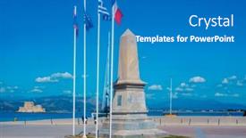  Presentation with expedition - PPT theme enhanced with view-of-the-monument background and a teal colored foreground