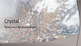  Presentation with mountain view - Amazing slides having view of the mountain village backdrop and a  colored foreground