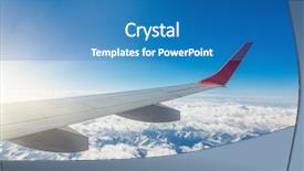  Presentation with flight - Cool new theme with view of the mountains backdrop and a teal colored foreground