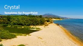  Presentation with mouth - Colorful presentation design enhanced with view of the mouth backdrop and a teal colored foreground