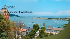  Presentation with atlantic - Slide set consisting of view-of-the-mouth background and a light blue colored foreground