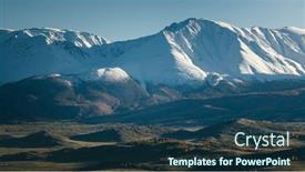  Presentation with mountains - Slide set having view-of-the-north-chuysky background and a ocean colored foreground