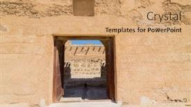  Presentation with bahrain - Cool new PPT theme with view of the old arad fort in manama muharraq bahrain backdrop and a coral colored foreground