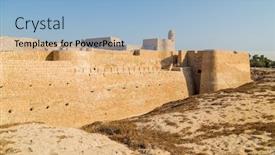  Presentation with fort - Theme consisting of view-of-the-old-arad background and a light blue colored foreground