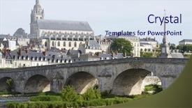  Presentation with river valley - PPT theme consisting of view of the old city of blois highlights the st louis cathedral and the loire river first loire valley france background and a sky blue colored foreground