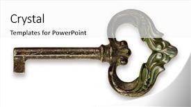  Presentation with skeleton - Presentation theme with view of the old key background and a white colored foreground