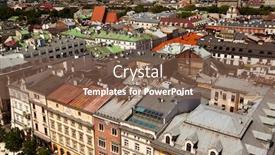  Presentation with poland - Slide deck consisting of view-of-the-old-town background and a violet colored foreground