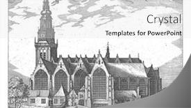  Presentation with birds flying - Slide set enhanced with view-of-the-oude-kerk background and a white colored foreground