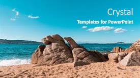  Presentation with rock - Slide deck consisting of view-of-the-peculiar-rock background and a teal colored foreground