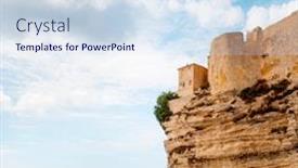  Presentation with old - Slide set enhanced with view-of-the-picturesque-ville background and a sky blue colored foreground