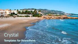  Presentation with beach - Amazing slides having view-of-the-playa-del backdrop and a ocean colored foreground