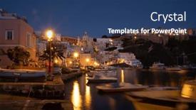  Presentation with port - Slide deck enhanced with view-of-the-port background and a ocean colored foreground