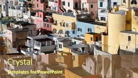  Presentation with port - Slides featuring view-of-the-port background and a tawny brown colored foreground