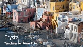  Presentation with port - PPT layouts having view-of-the-port background and a ocean colored foreground