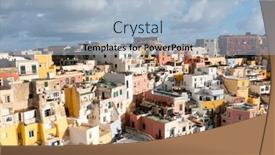  Presentation with port - Presentation design consisting of view-of-the-port background and a light blue colored foreground