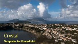  Presentation with port - Slide set with view-of-the-port background and a tawny brown colored foreground